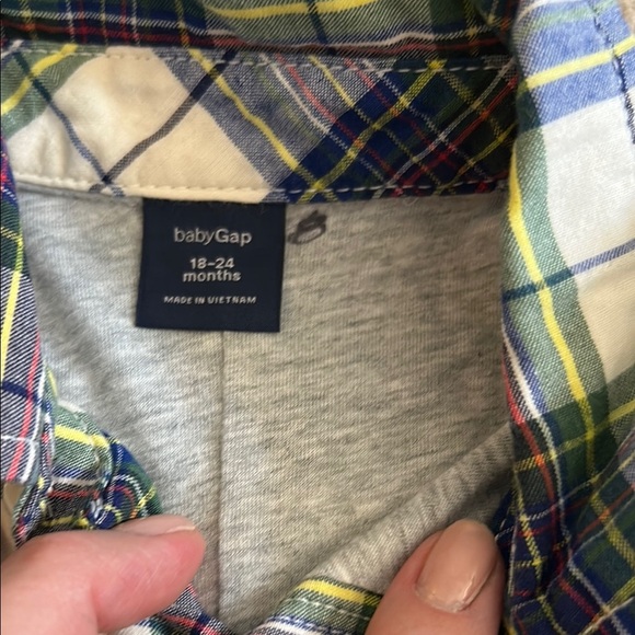 Baby Gap Lined Plaid Baby Onesie - Picture 2 of 4